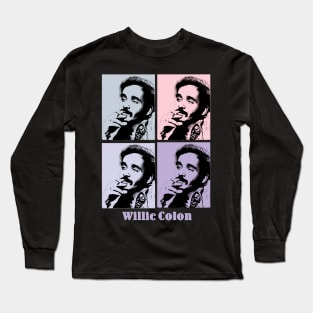 Willie Colon Smoke Pop Art Long Sleeve T-Shirt